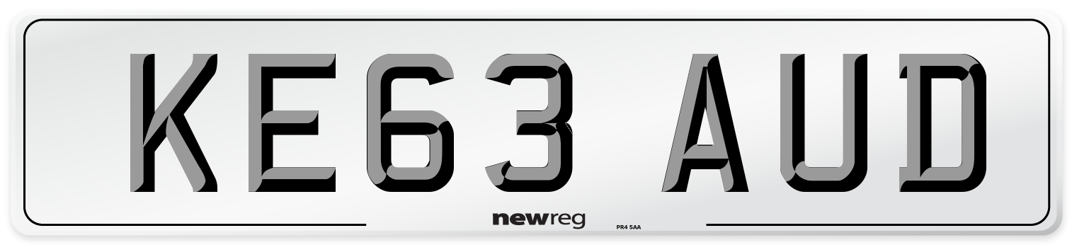 KE63 AUD Number Plate from New Reg